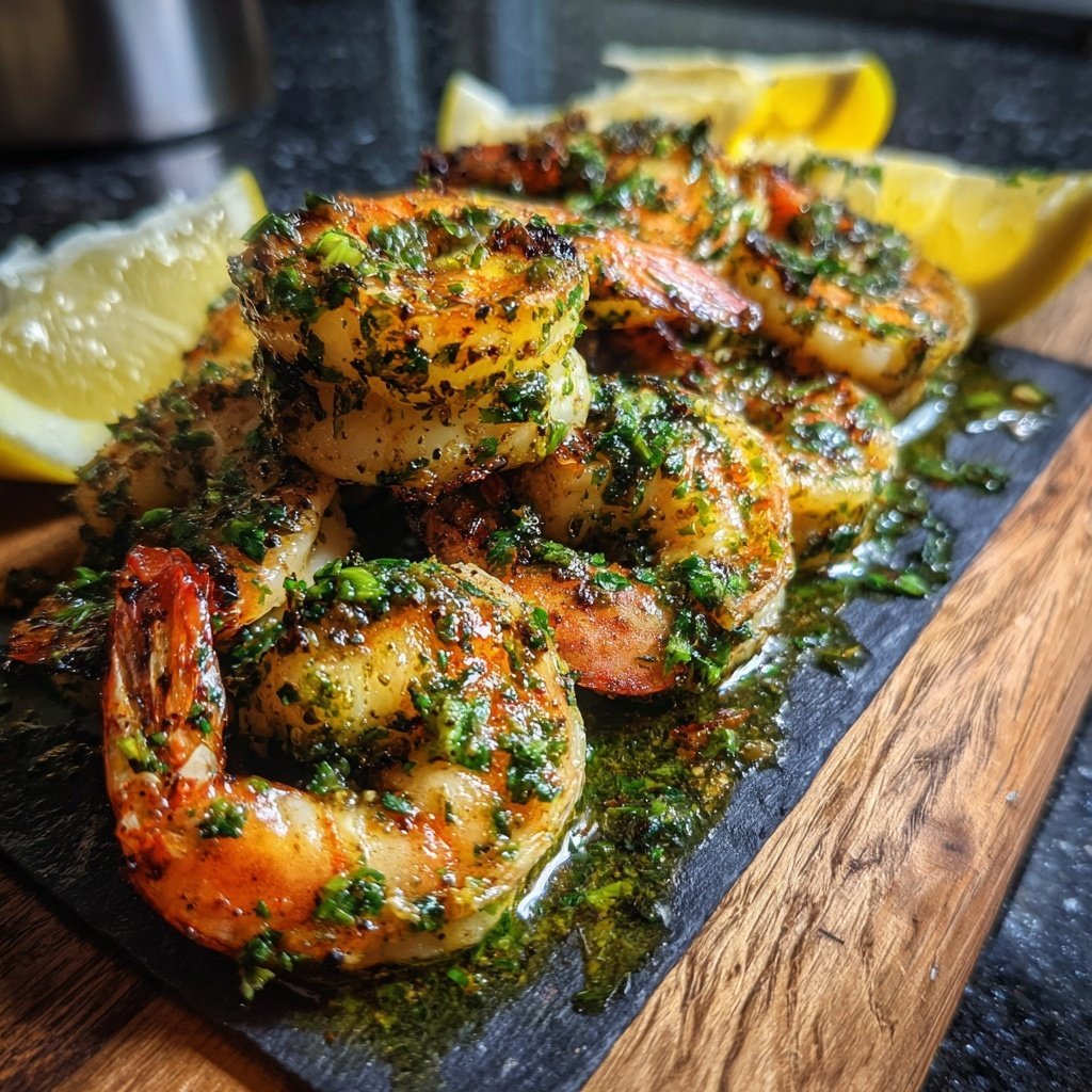 Gegrillte Garnelen Mit Kräuteröl