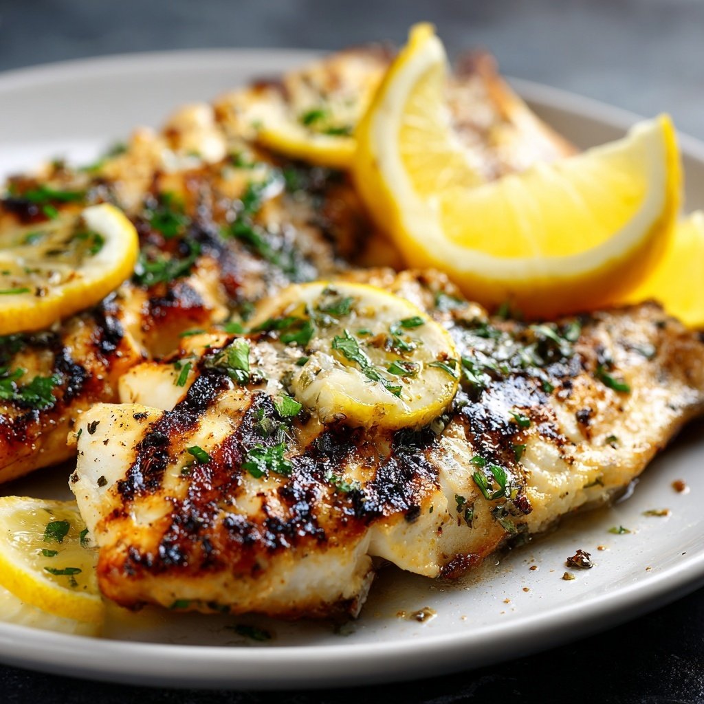 Gesund & Leicht Zitronen-Gegrillter Fisch