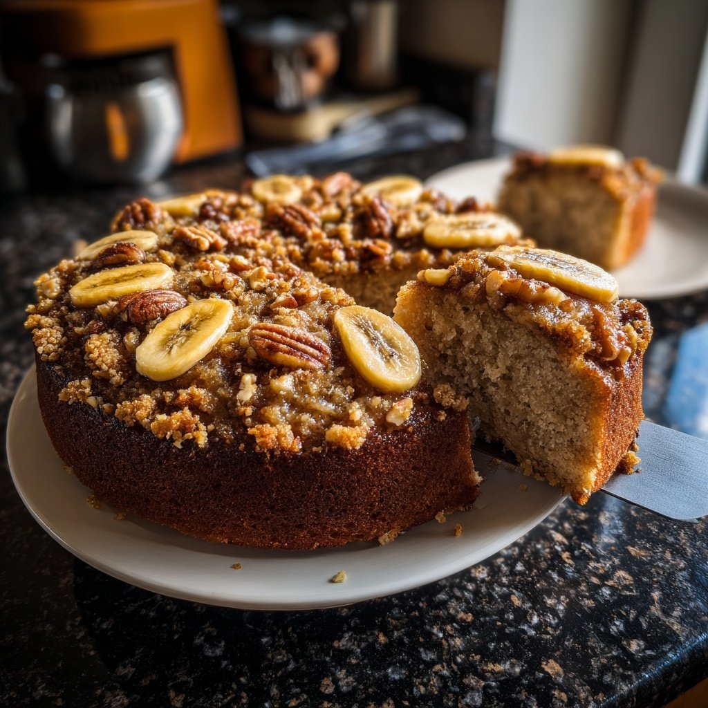 Bananenkuchen mit Nusskruste