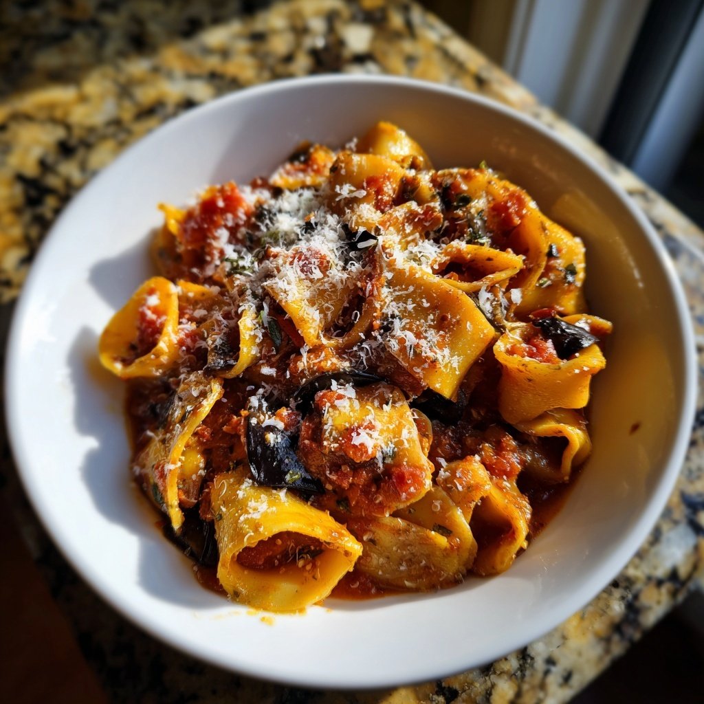 Internationale Küche Italienische Pasta alla Norma