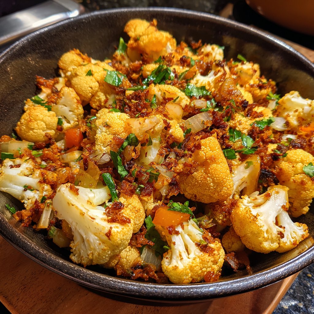 Blumenkohlpfanne mit Kreuzkümmel