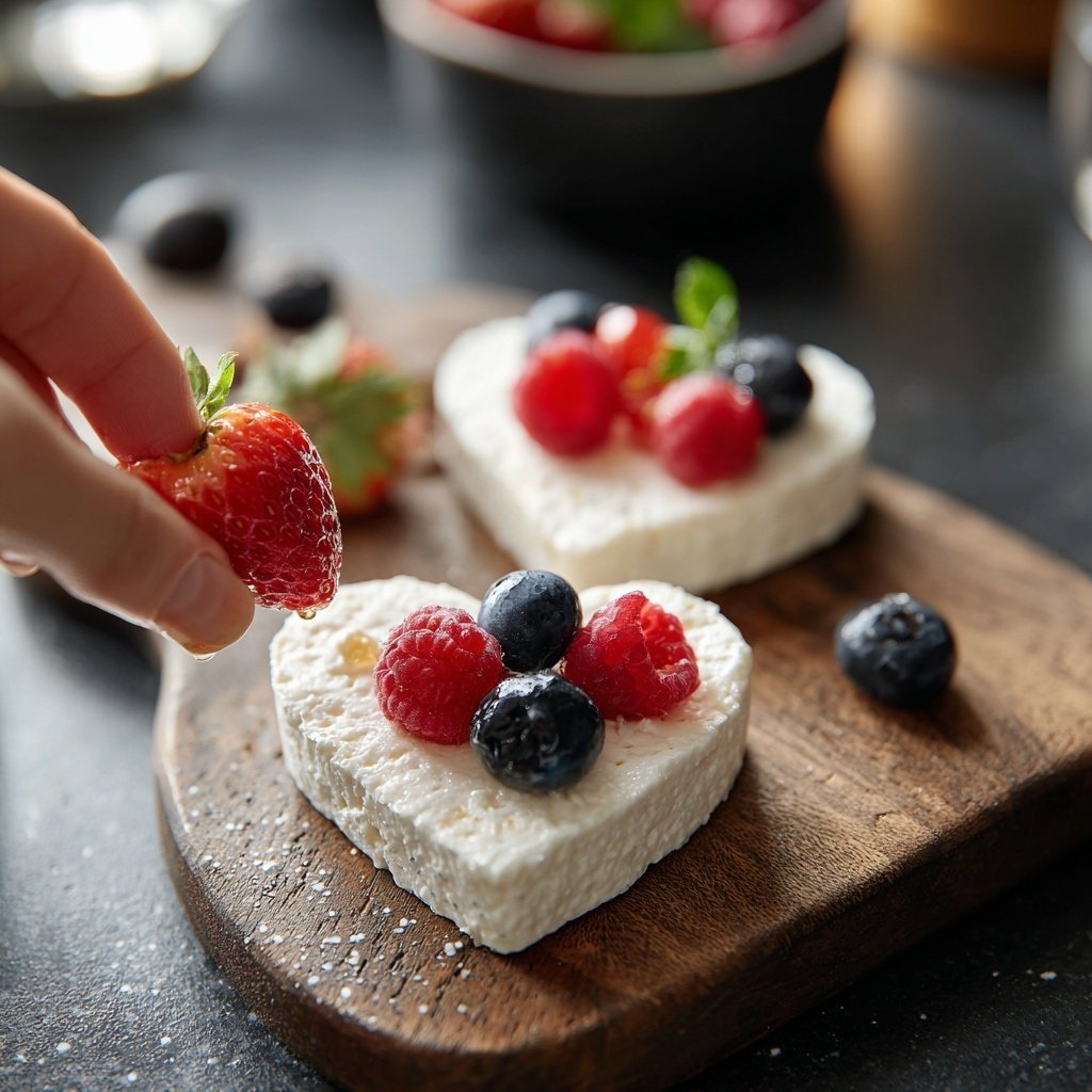 Valentinstag Snacks mit Quark