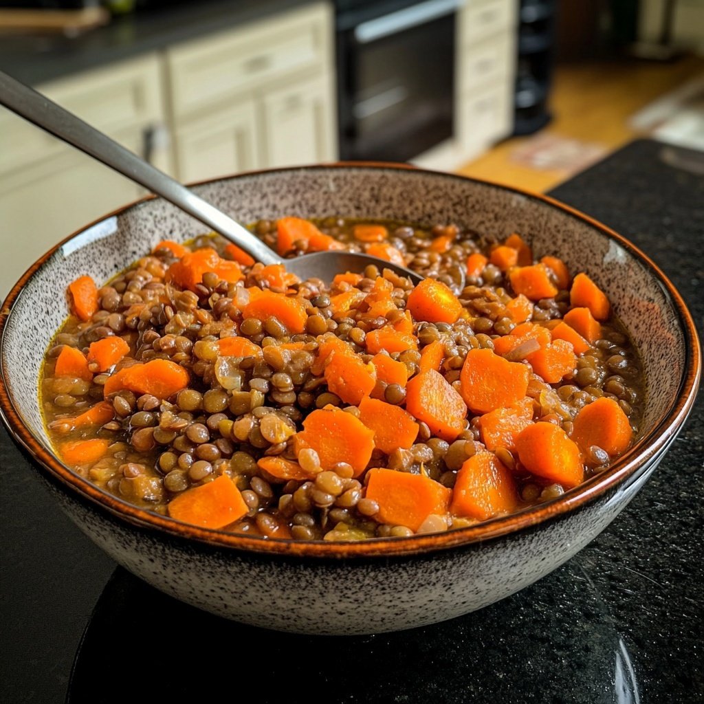Linsensuppe mit Karotten