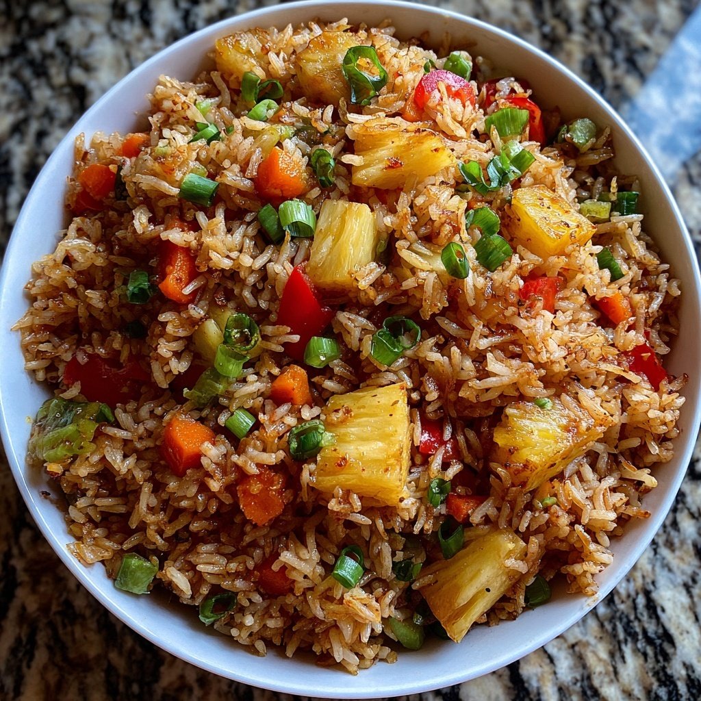 Gebratener Reis mit Ananas