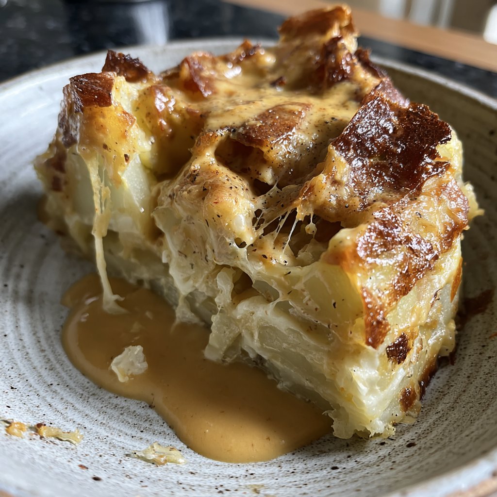 Kartoffelauflauf mit Senfsauce