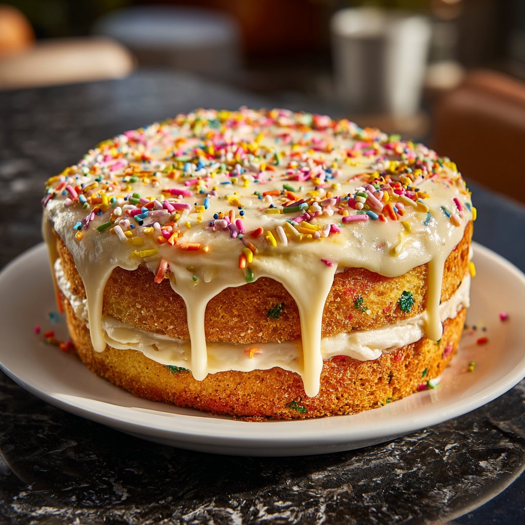 Geburtstagskuchen mit Streuseln