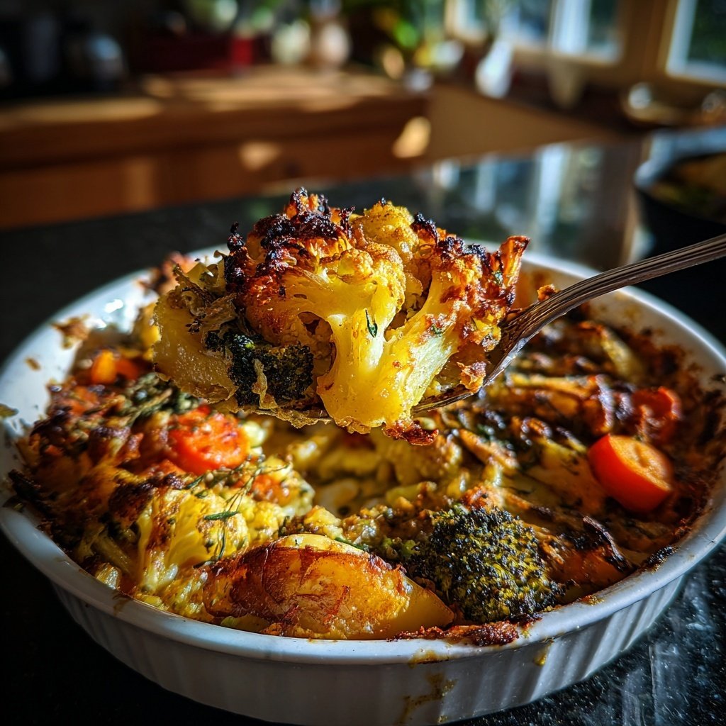 Abendessen vegetarisch aus dem Ofen