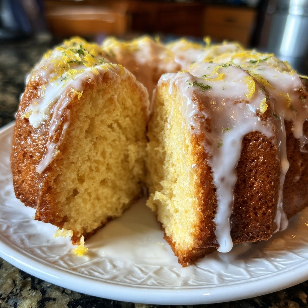 Zitronenkuchen mit Joghurtglasur